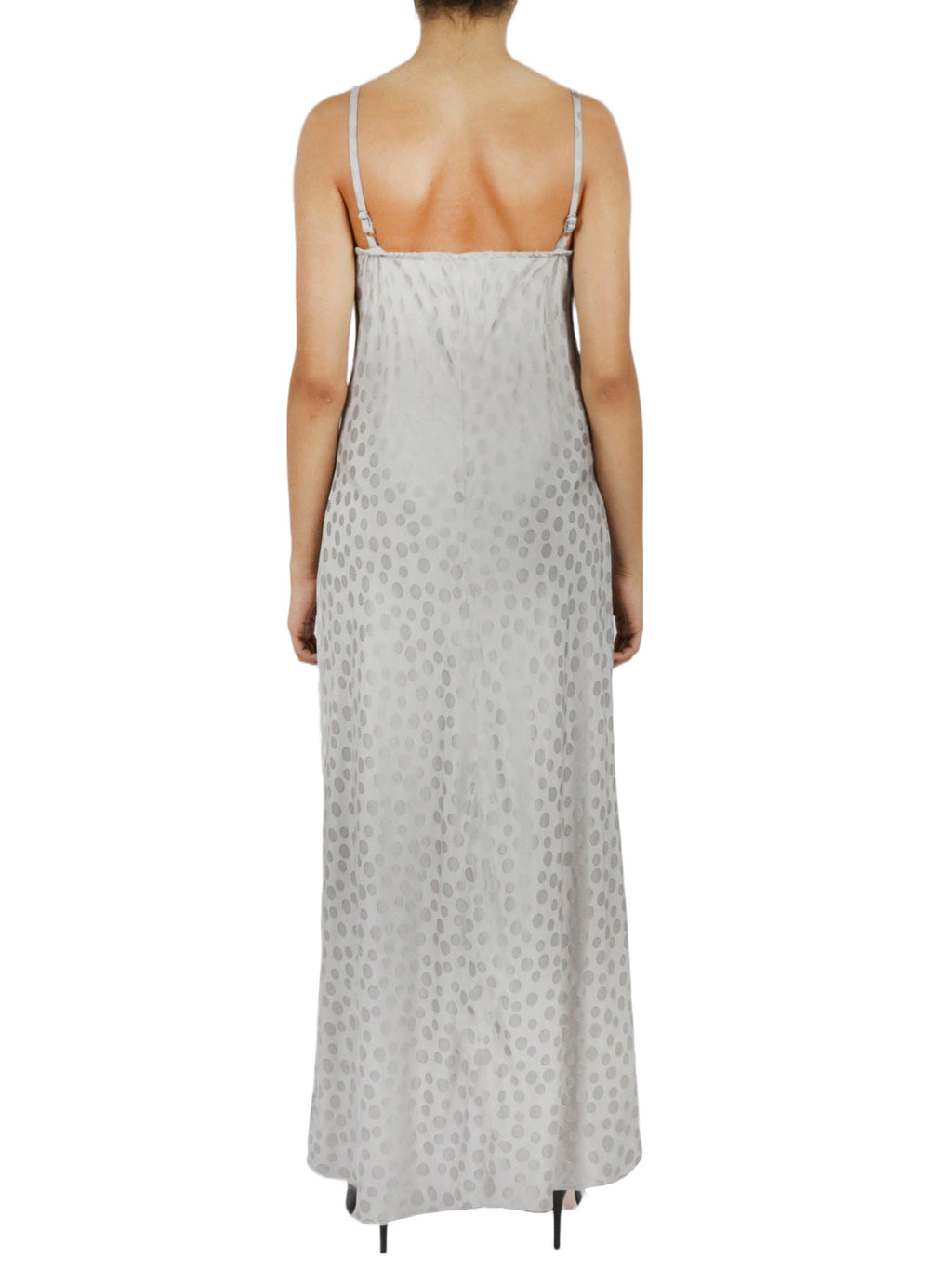 Tonal Patterned Charmeuse Dress