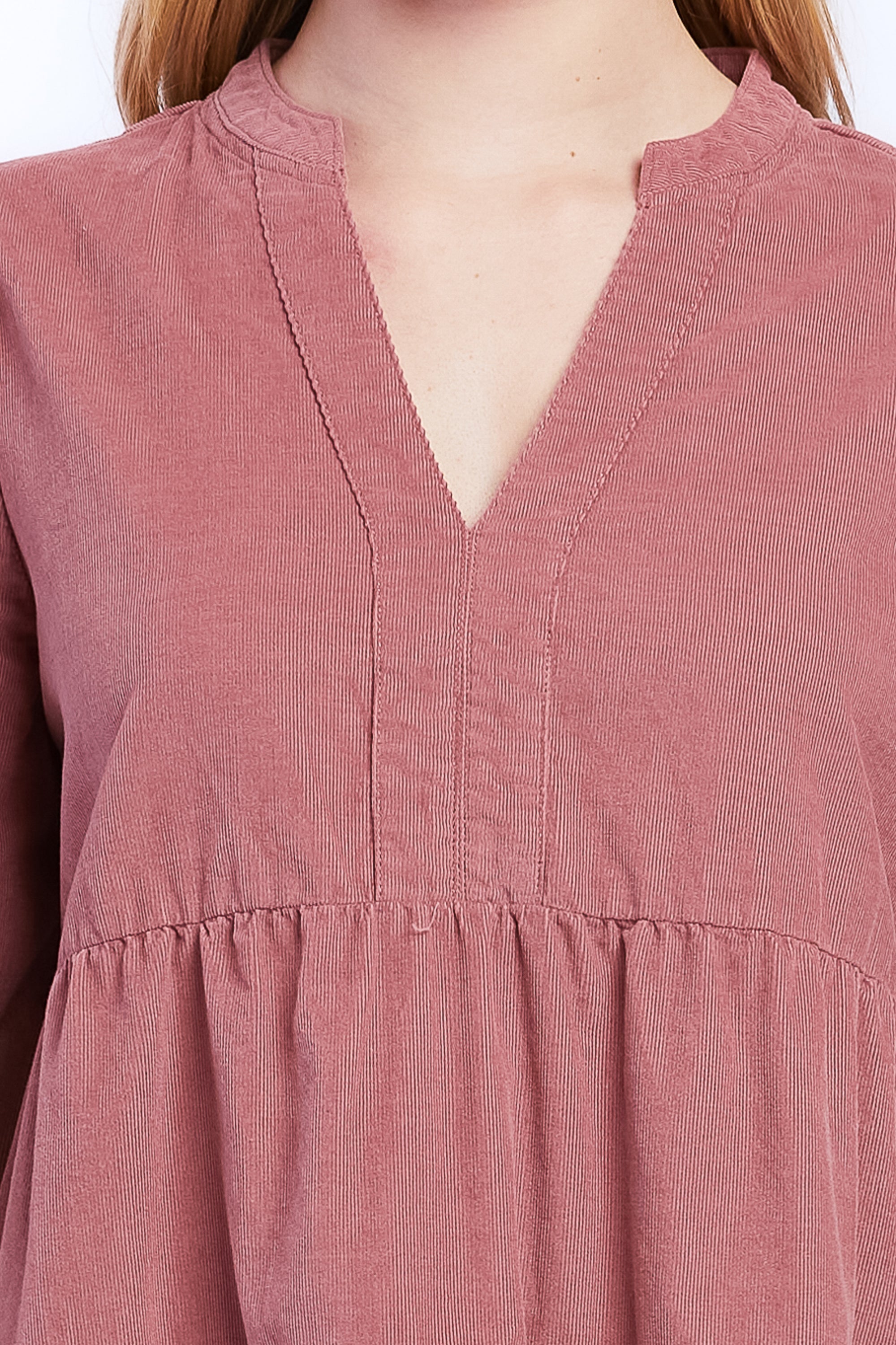 Sherin Long Sleeve Tiered Baby Doll Dress